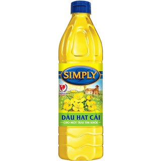 Dầu ăn cao cấp Dầu ăn Simply hạt cải 1L - sản phẩm được người Việt tin dùng