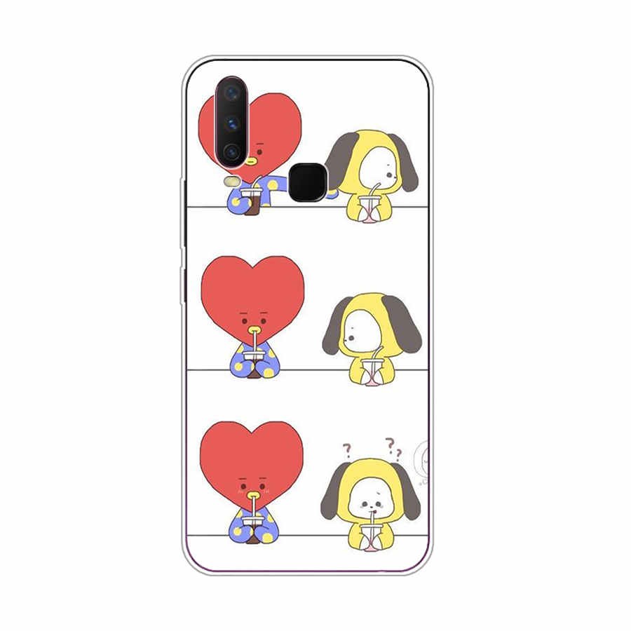 Ốp lưng silicone TPU hình BT21 BTS mềm cho Vivo y20 y12 y15 2020 y83 y95 y11 2019