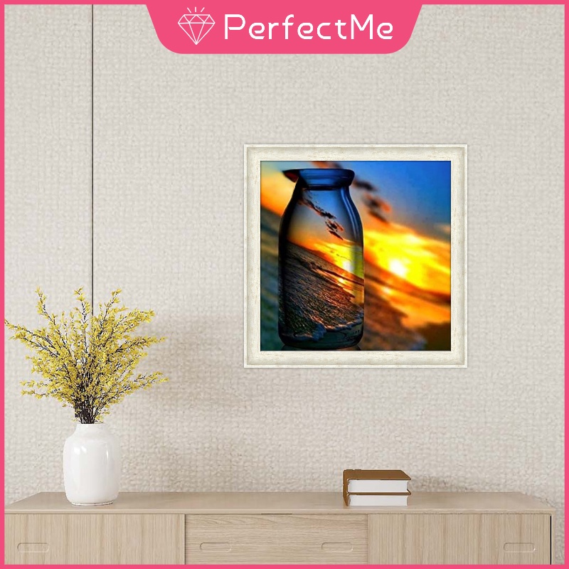 Bộ tranh đính đá 5d tự làm 30*30cm hình phong cảnh trang trí tường