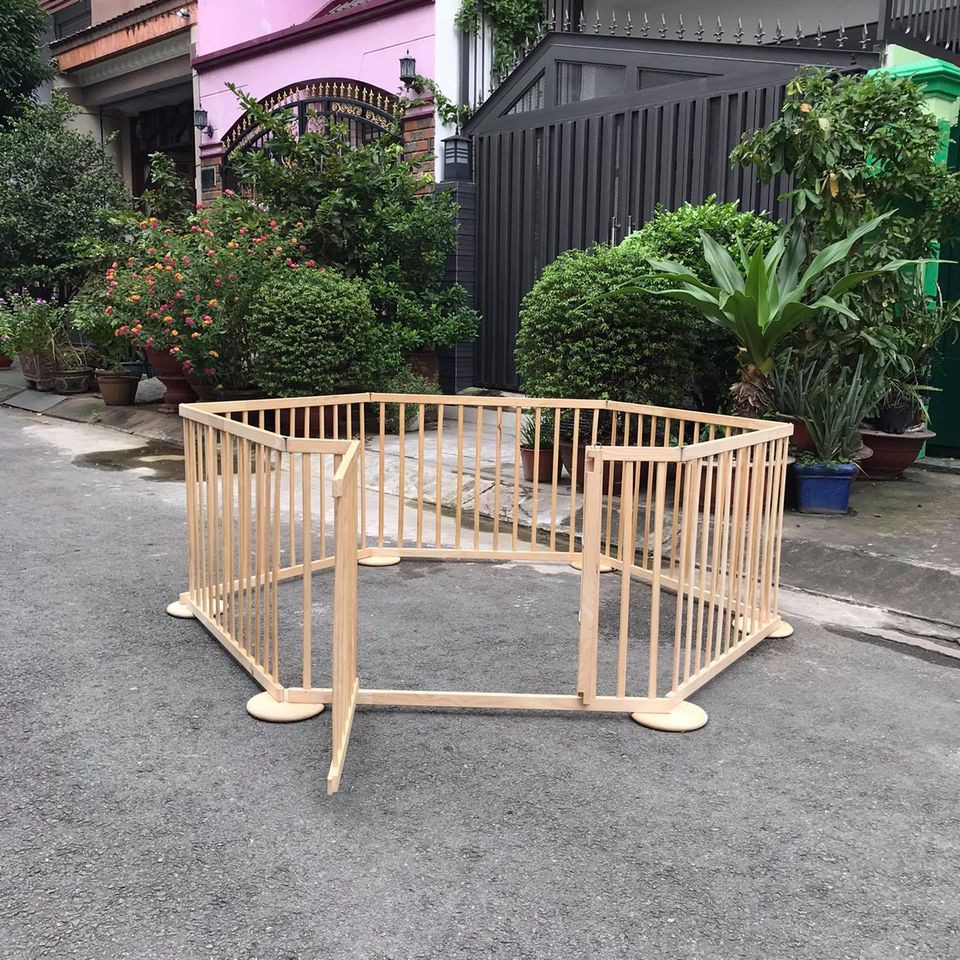 Cũi 3d 6 cánh bằng gỗ cho bé