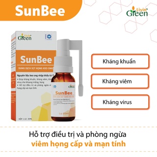 Xịt họng keo ong Sunbee - Giảm đau rát họng