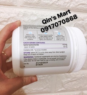 LYSINE BỘT 150G TĂNG CHIỀU CAO CHO BÉ