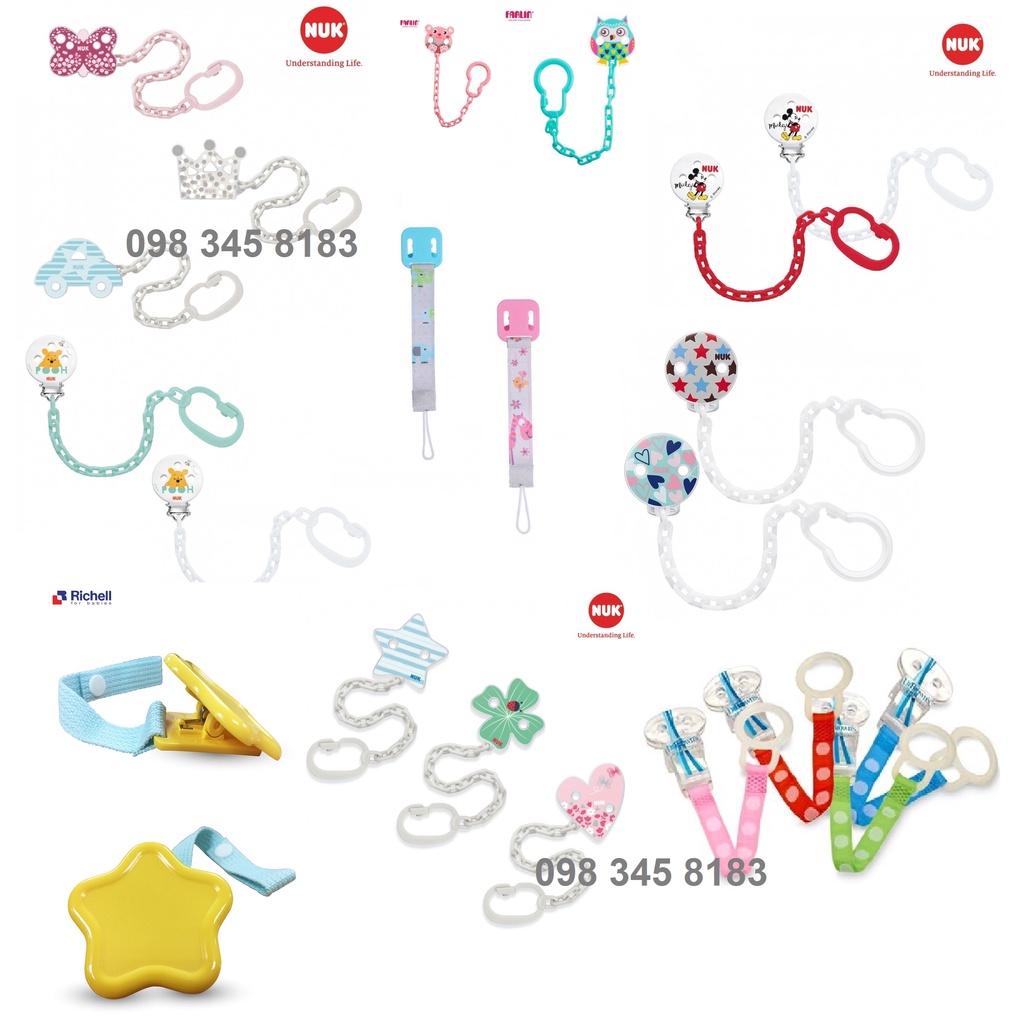 Dây đeo ti giả dây đeo gặm nướu chống rơi cho bé