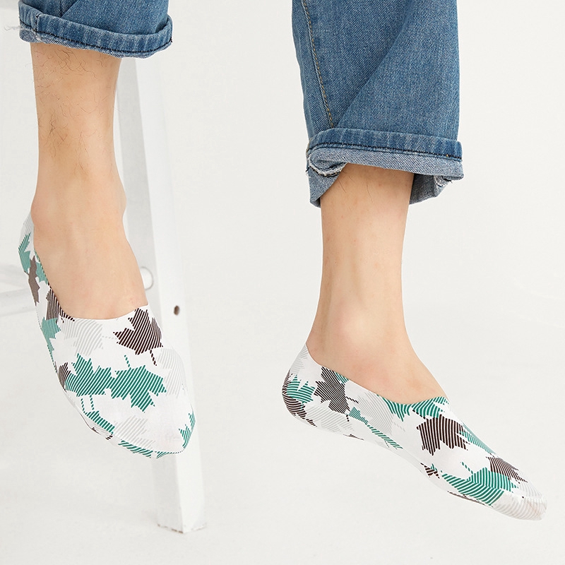 1 Đôi Tất Ngắn Mỏng Chống Trượt Thời Trang Cho Nam