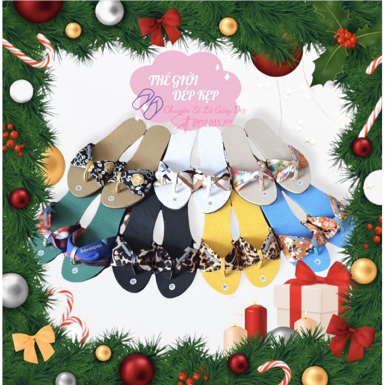 DÉP BẢN KẸP VẢI HOA VĂN HAVANAS BK249