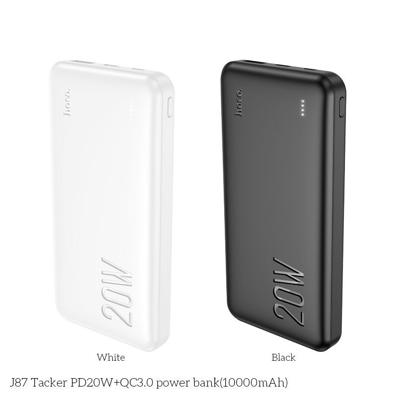 Pin Sạc Dự Phòng Hoco J87 10000mAh Chính Hãng Dòng PD 20W, QC3.0/ PD3.0/ SCP/ AFC Quick charge Power Bank.