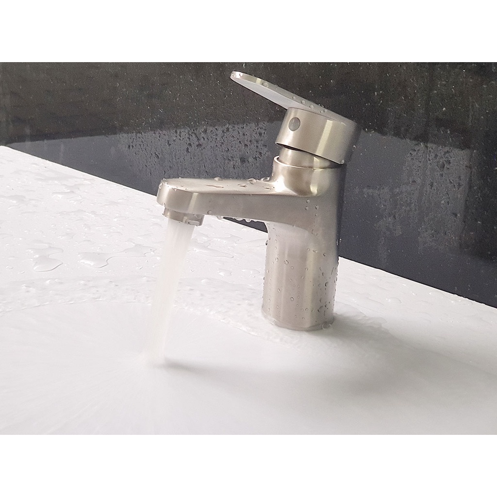 Vòi lavabo nóng lạnh Inox SUS 304 Eurolife EL-LAVEN02