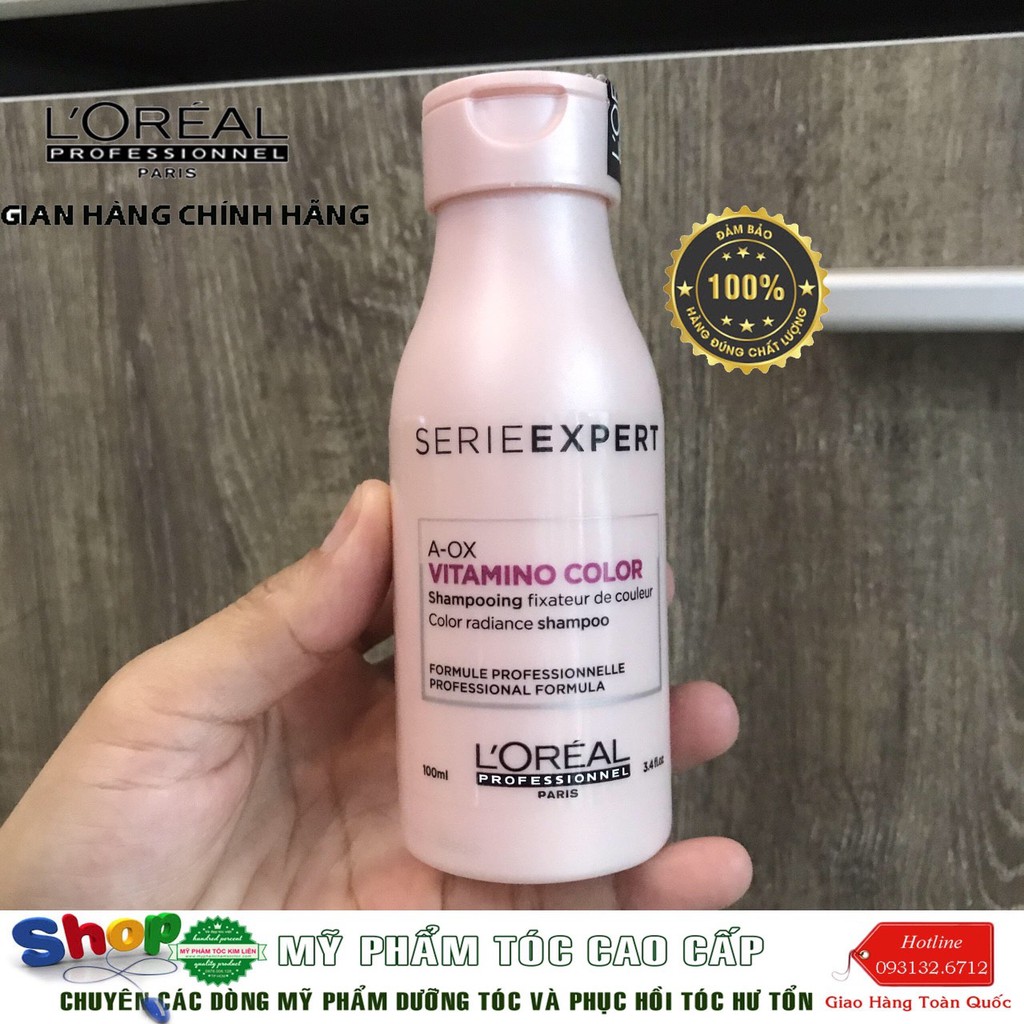 [L'oreal-Pháp] Cặp gội + hấp (ủ) tóc Loreal Vitamino Color dành cho tóc nhuộm