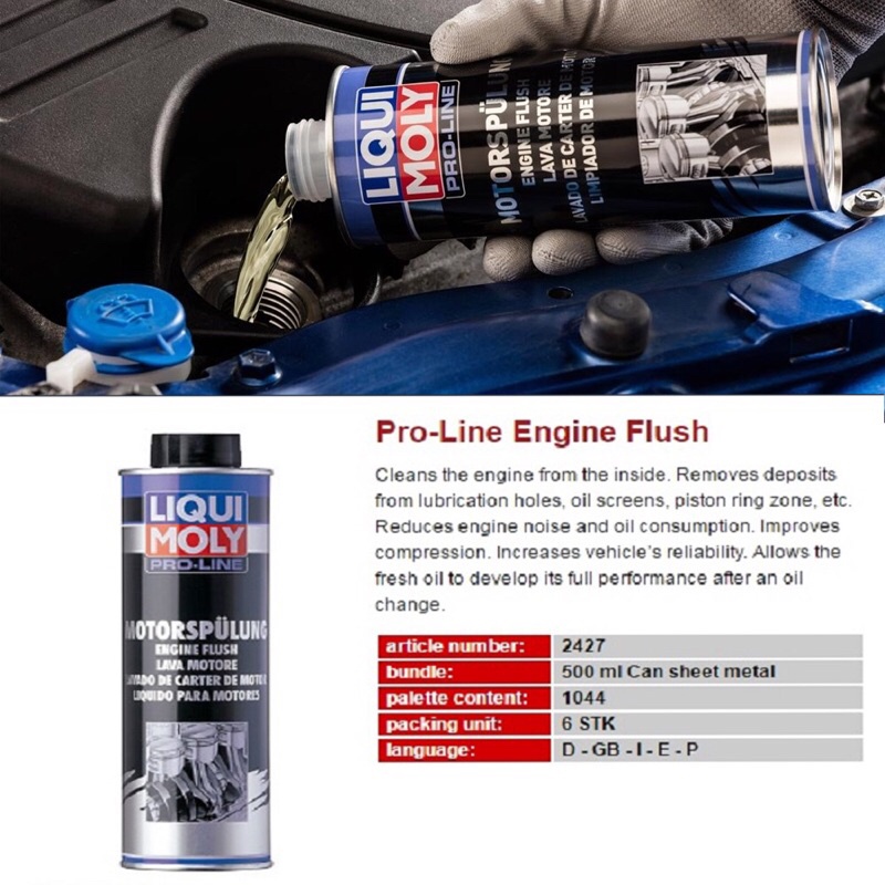 Phụ gia Súc rửa động cơ Liqui Moly 2427 Pro-Line Engine Flush 500ml