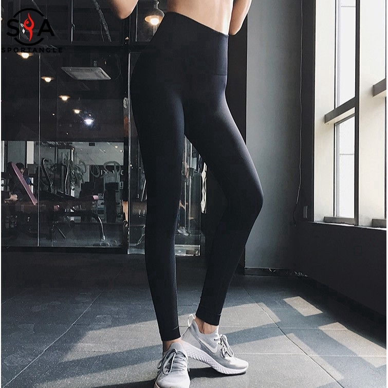 Quần legging lưng cao không đường may dành cho phái đẹp