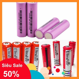 [GHD][FREESHIP] PIN SẠC 3v7 LỚN ĐẦU BẰNG, ULTRAFIRE (ĐẦU NHỌN), PIN 4v2 CHO LOA 3600mAh [SỈ]