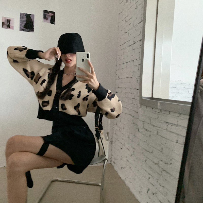 [ HÀNG ORDER ] Áo khoác cardigan Tiric croptop họa tiết da báo CÓ HÌNH THẬT | BigBuy360 - bigbuy360.vn