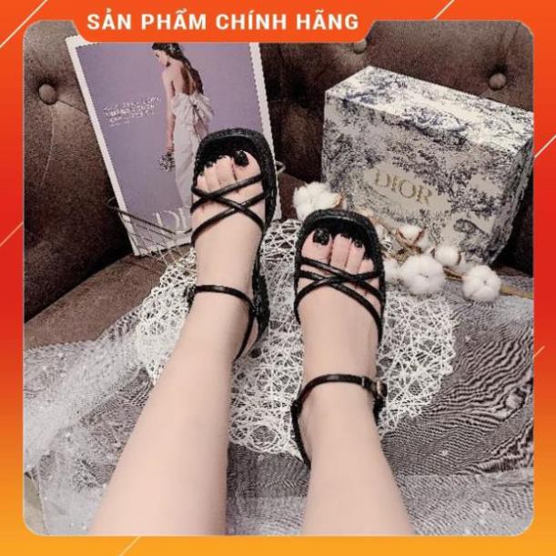 N(ẢNH THẬT) Sandal Xuồng 3p Xỏ Ngón Da Mềm Dây Chéo Fullbox Xịn 2020 :