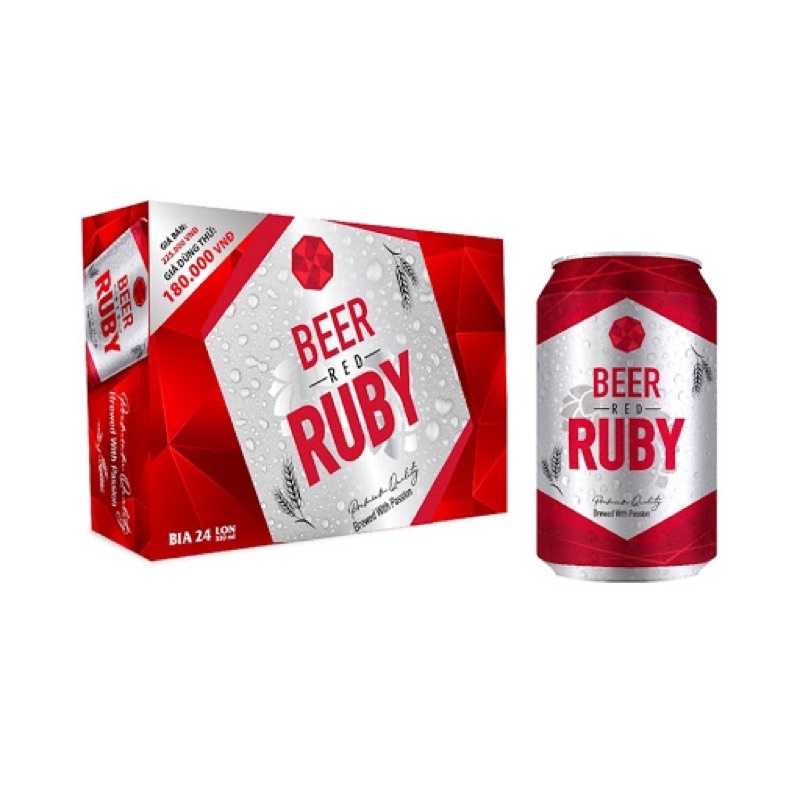 [ Mua nhiều hỗ trợ giảm giá] Thùng bia Red Ruby 24 lon 330ml mới lạ độc đáo với dòng bia mới