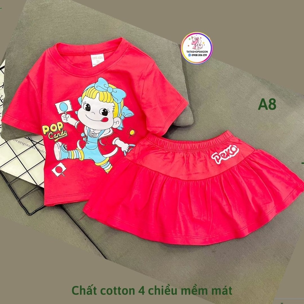 A8 Set bộ váy cho bé gái size đại thun cotton mềm mát 22 đến 40kg