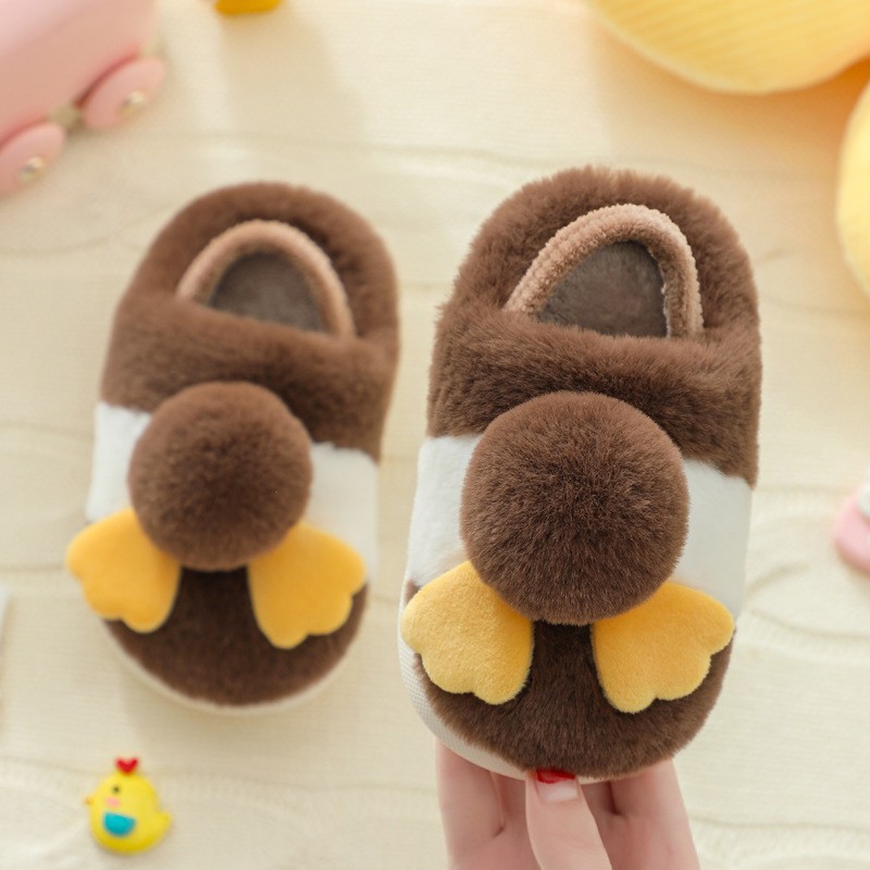 Dép Bông Đi Trong Nhà Cho Bé Yêu Hình Gà Con Đáng Yêu Từ 1-3 Tuổi Nhà Bạn Có Quai Sau