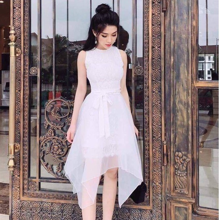 Đầm dự tiệc đính hạt dáng xoè sang trọng | BigBuy360 - bigbuy360.vn