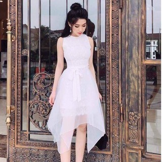 Đầm dự tiệc đính hạt dáng xoè sang trọng