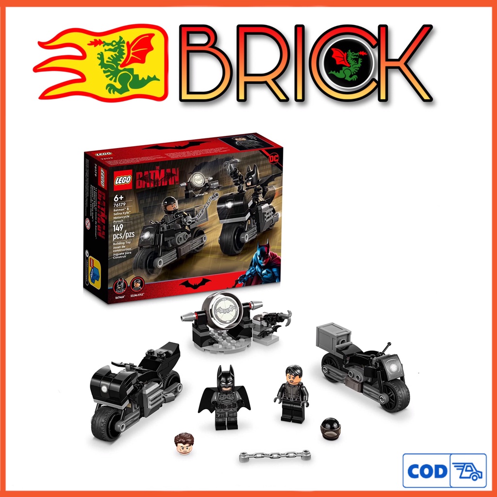 LEGO chính hãng - Batman & Selina Kyle Motorcycle Pursuit - Người dơi và Miêu nữ - set 76179 (149 mảnh)