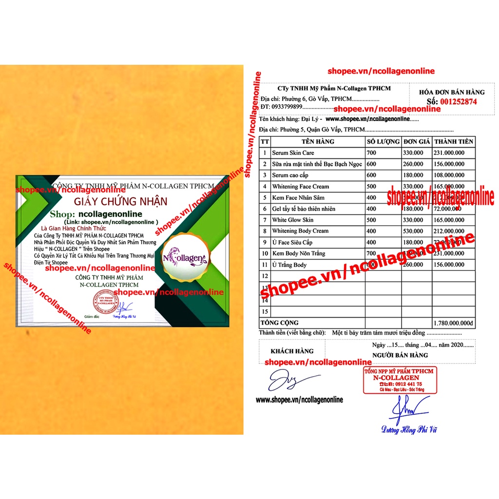 Kem Face Tím dưỡng trắng da mặt N'COLLAGEN - xóa mụn nám tàn nhan, làm nhỏ chân lông