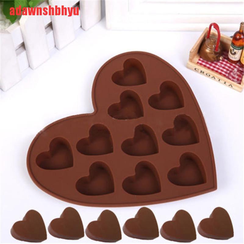 Khuôn Silicone Làm Bánh / Xà Phòng / Sô Cô La Hình Trái Tim DIY