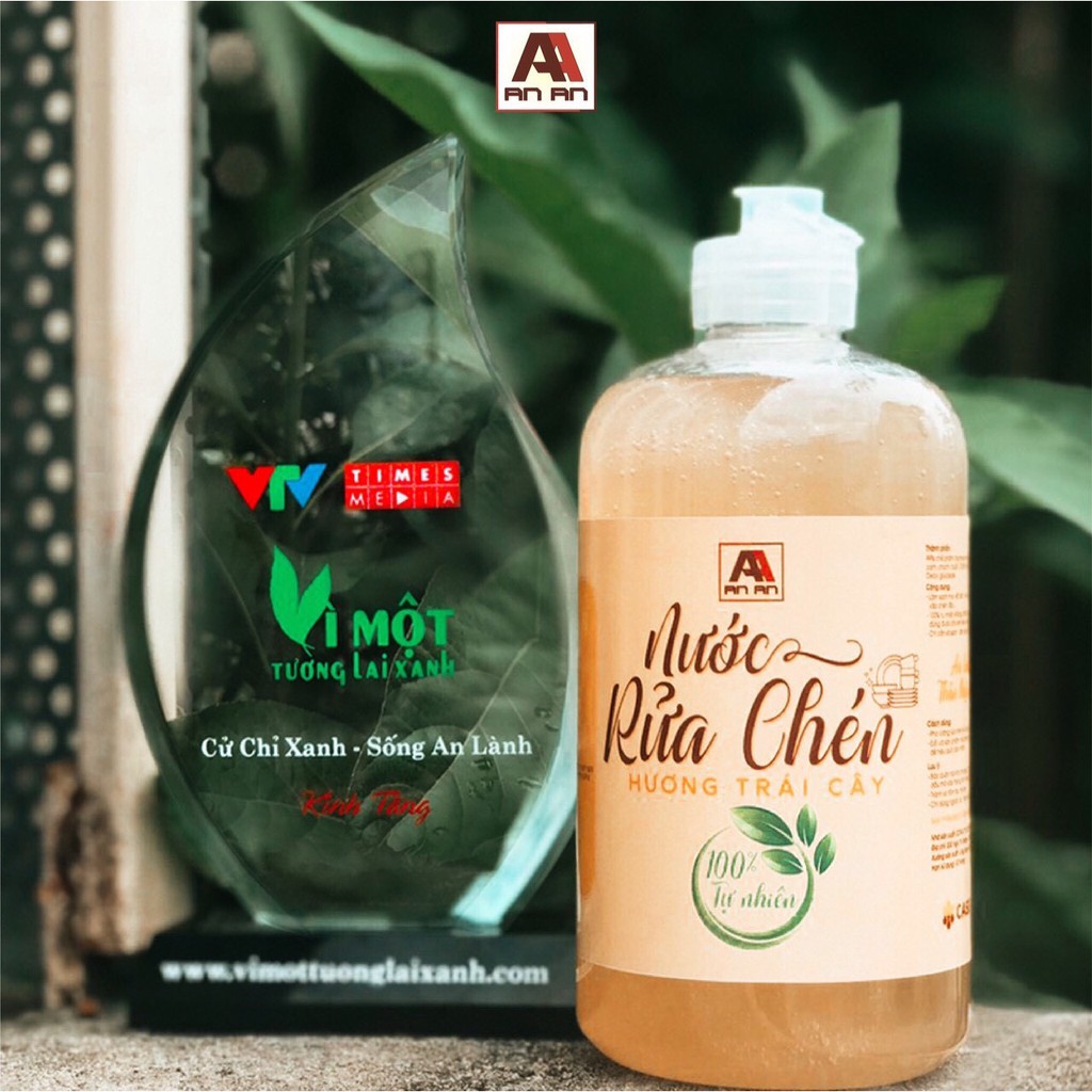 [Free ship] Nước Rửa Chén Hữu Cơ 100% Organic-Không Hóa Chất, An Toàn Với Mẹ Bầu Và Trẻ Nhỏ-THƯƠNG HIỆU QUẾ AN AN Chai