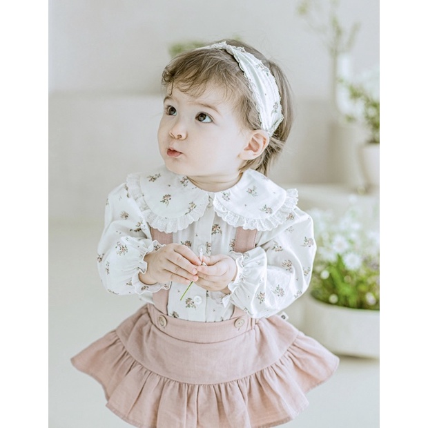 SET ÁO HOA NHÍ, YẾM VÁY CHO BÉ GÁI- CÓ ẢNH THẬT