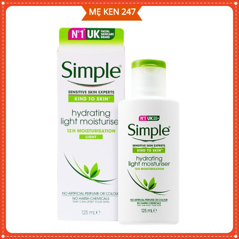 Kem dưỡng ẩm FREESHIP Kem Dưỡng Ẩm cho da khô mụn Simple Kind To Skin Protecting Light Moisturiser