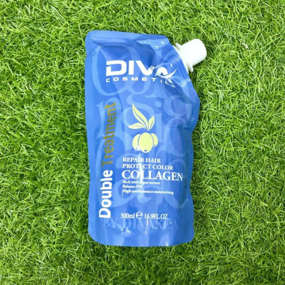[Chính hãng] [Siêu rẻ] Hấp dầu collagen DIVA cho tóc khô hư tổn 500ml