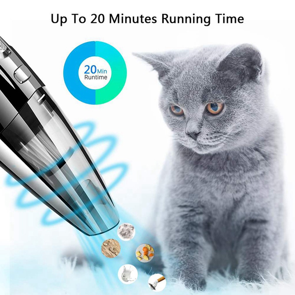 Thiết bị máy hút bụi cầm tay không dây 120W 12V dành cho xe hơi | BigBuy360 - bigbuy360.vn