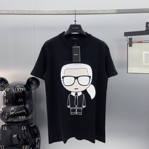 Áo phông Fendi Karl mẫu mới cho nam nữ cotton co dãn 4 chiều