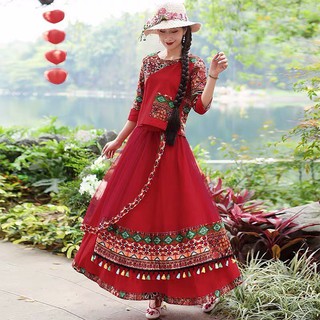 Set Váy Thổ Cẩm Dan Tộc ( hàng có sẵn )