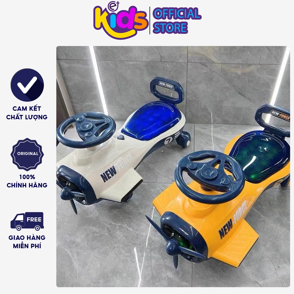 Xe lắc cho bé mẫu mới Máy Bay NEW FORCE, Xe lắc chòi chân máy bay lắc có nhạc và đèn cho bé từ 1-6 tuổi