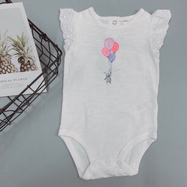 [Hàng lỗi] body osh chất cotton-cánh tiên thỏ cầm bóng size:9m