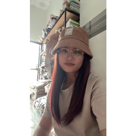 Nón Bucket Nhung Tăm Thời Trang Nữ Xinh Xắn Nhiều Màu hot