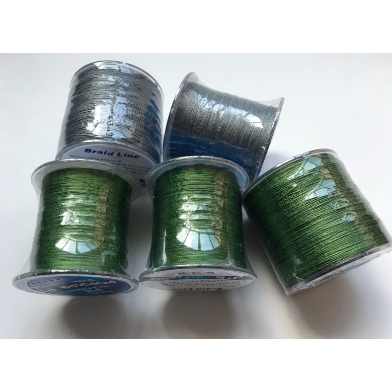 Cuộn Dây Câu Cá 300M Bện 4 Dây Chất Liệu PE Siêu Chắc Chắn Phong Cách Nhật Bản