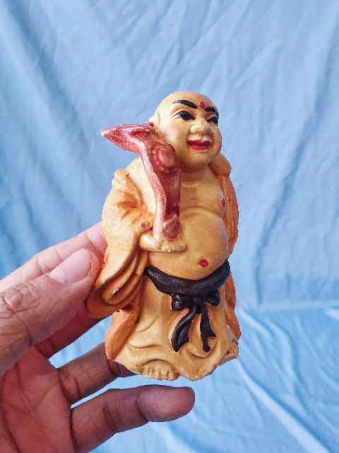 ÔNG DI LẶC TRANG TRÍ HỒ CÁ NON BỘ CAO 9CM