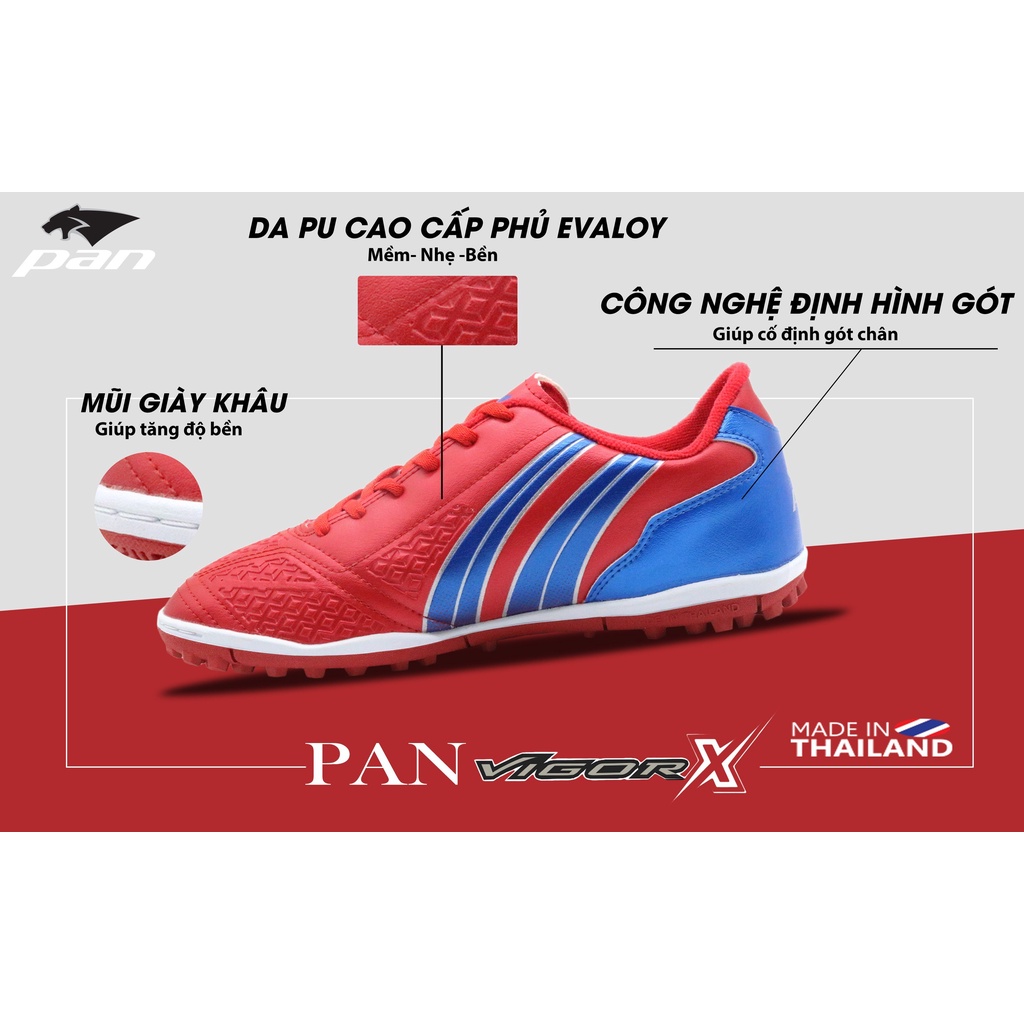 (Tặng Túi Đựng + Vớ) Giày Đá Bóng Pan Thái Vigor X T.F Màu Đen  (Chính Hãng) - Vicsport