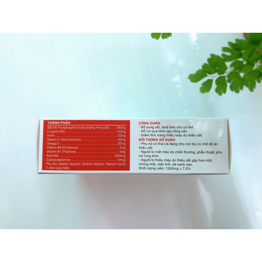 [CHÍNH HÃNG] FEROGLOBIN SHARVIN GOLD - BỔ SUNG SẮT, ACID FOLIC CHO CƠ THỂ, GIẢM NGUY CƠ THIẾU MÁU DO SẮT