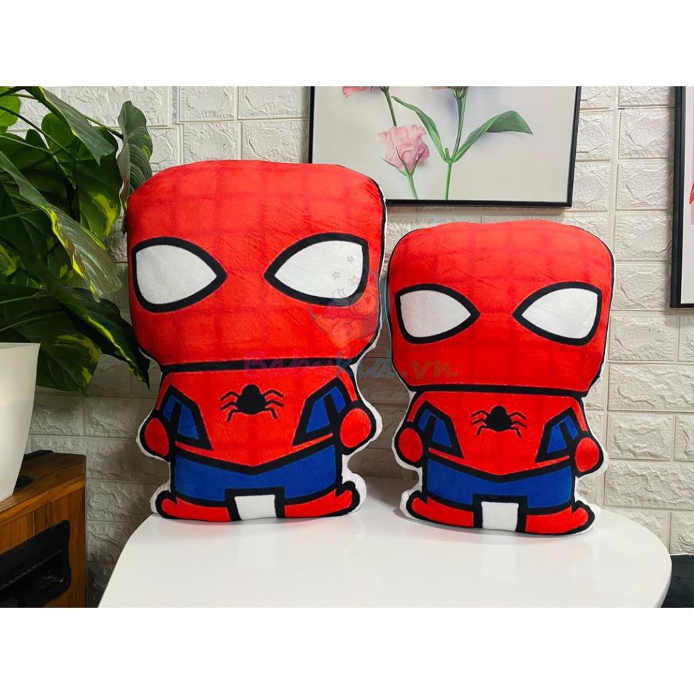 Gối ôm Spiderman,  size50-60cm, handmade VN , vỏ nhung nhồi bông