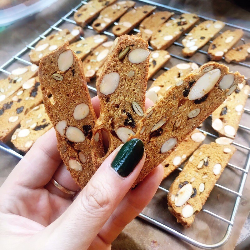 250G Bánh Biscotti nguyên cám mix 3 vị ăn kiêng