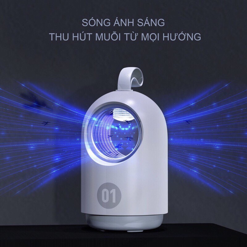 Đèn bắt muỗi diệt côn trùng kiêm đèn LED ngủ thông minh Jisulife – Đèn bắt muỗi tự động bằng ánh sáng tia UV