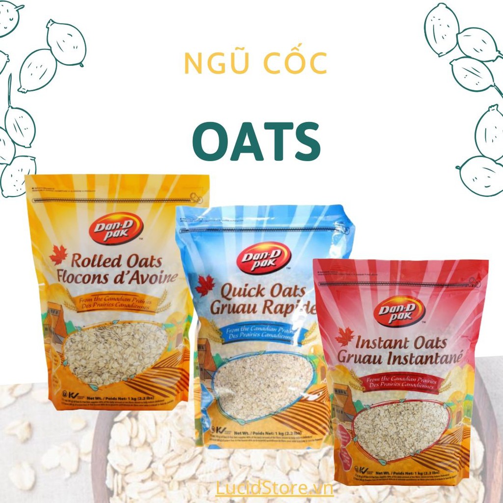 Yến mạch các loại nhập khẩu Canada 1kg