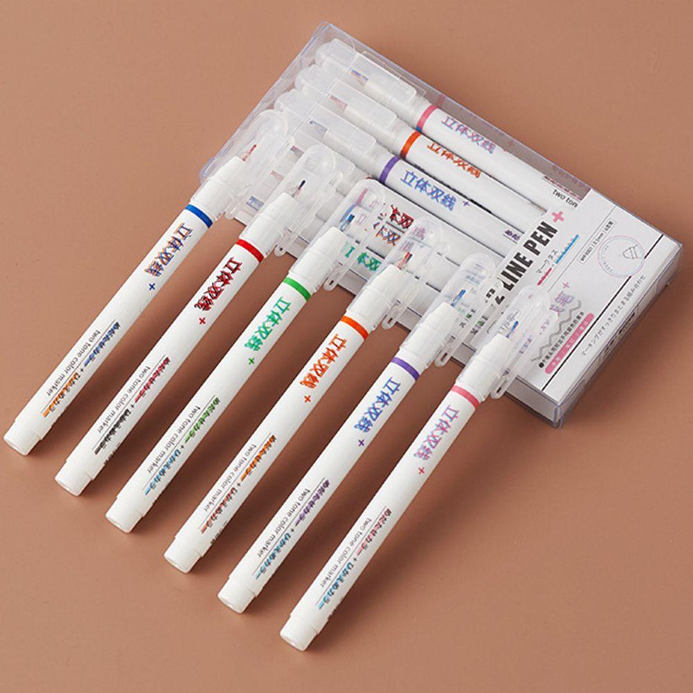 Set 6 Bút Màu Ngòi 0.5mm Dùng Để Viết Chữ / Trang Trí Sổ Tay / Nhật Ký