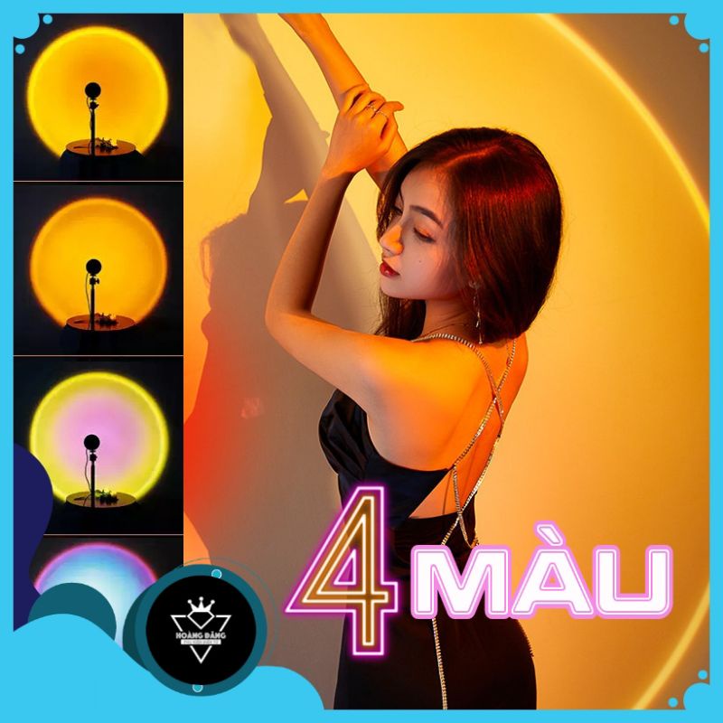 Đèn Led Chụp Ảnh, Đèn Cầu Hoàng Hôn 4 Màu Hỗ Trợ Lấy Sáng Sống Ảo Tik Tok