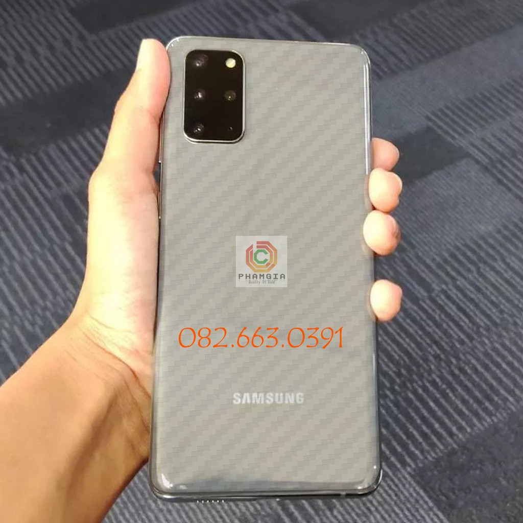 Miếng dán mặt lưng skin carbon Samsung Galaxy S20 Plus