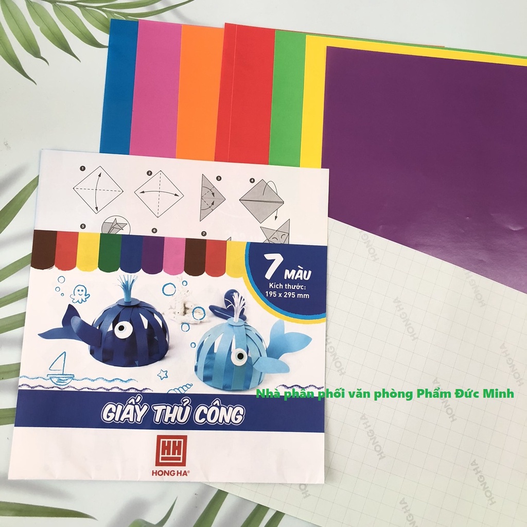 Giấy thủ công Hồng Hà 6-7-12 màu  - HH3485/HH3363/HH4918 - vpp Quế Anh