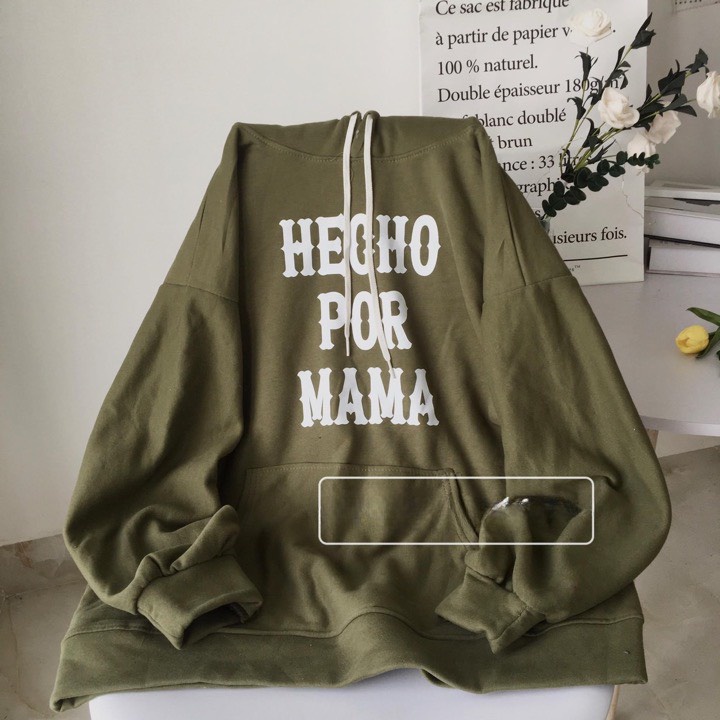 Hoodie Nam Nữ Chất Nỉ Dáng Rộng Chữ Hecho Unisex Mũ To Dáng Rộng Tay Bồng Hàn Quốc Basic