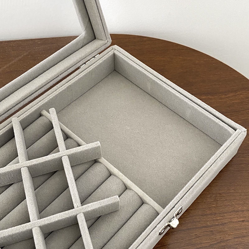 Hộp Lưu Trữ đồ Trang Sức Flannel Dung Lượng Lớn Vòng Cổ Hộp đựng Bông Tai Hộp đựng đồ Trang Sức Nâng Cao Hộp đựng đồng Hồ đựng Bụi Hộp đựng đồng Hồ