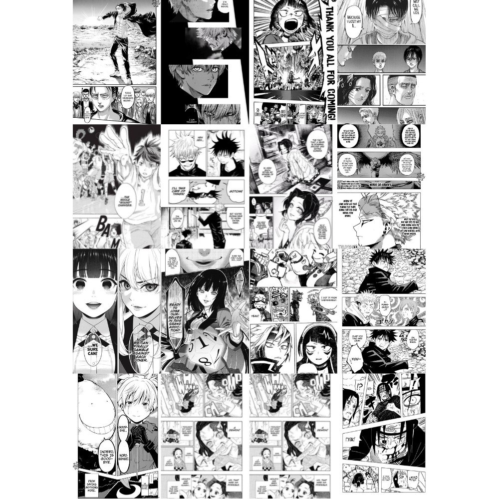  12 tấm Wall Collage dán tường trang trí phòng ngủ - theme MANGA | BigBuy360 - bigbuy360.vn
